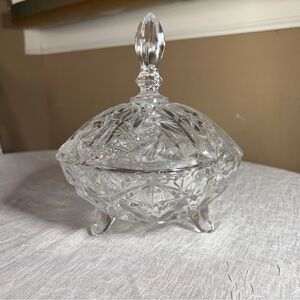 Vintage Bohemian Lead Crystal Candy Dish